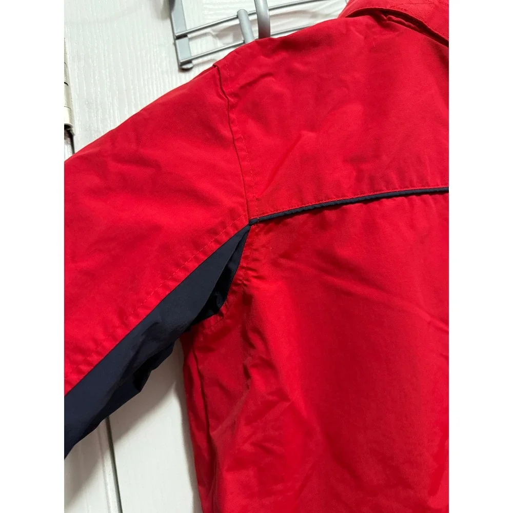Kids Nautica Red‎ Navy Blue Windbreaker Jacket Size M 10 12 Zip Up Logo